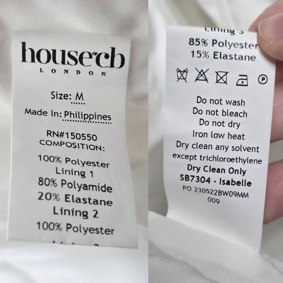 House‎ of CB Isabelle White Lace Off Shoulder Long Sleeve Wedding Dress Gown M - Picture 11 of 15